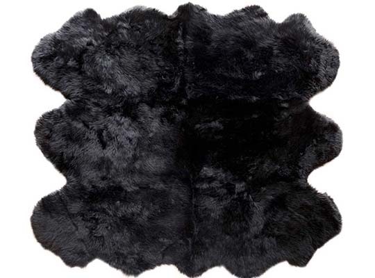 Spectrum Rugs Northland Supreme Sheepskin Wool 6-Pelt Shag Rug (6